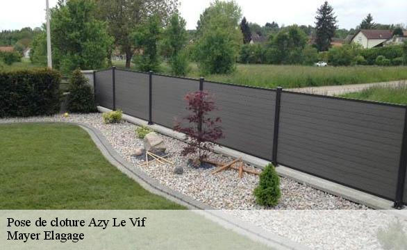Pose de cloture  azy-le-vif-58240 Mayer Elagage